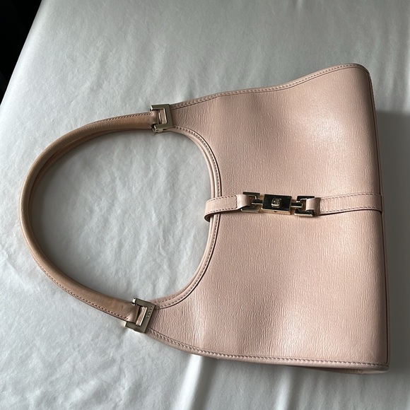 Gucci Jackie Bardot - Pink Beige Leather - Picture 2 of 16
